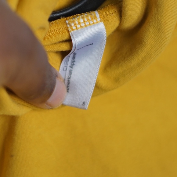 American Apparel Turtleneck Mustard Top - Picture 4 of 4